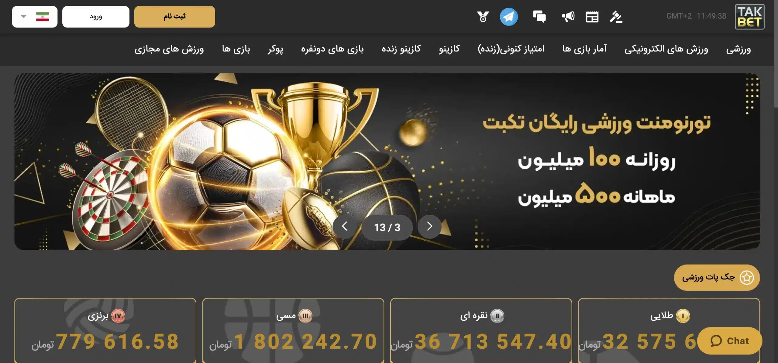 سایت شرط بندی تک بت (Takbet) - بخت